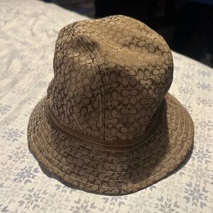 Coach Men’s Tan/Brown Signature Canvas Bucket Hat